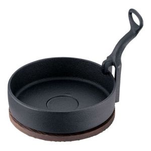 池永鉄工 池永鉄工 IK 鉄 ギョーザ鍋 ハンドル木台付 15cm