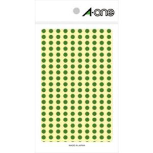 エーワン Aone エーワン 7063 カラーラベル 丸型 5mmΦ 緑