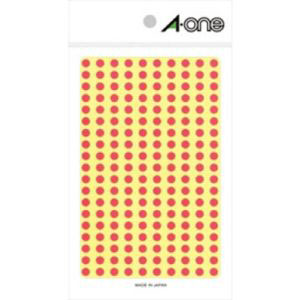 エーワン Aone エーワン 7068 カラーラベル 丸型 5mmΦ 桃
