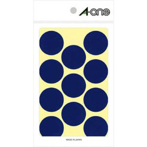 エーワン Aone エーワン 7232 カラーラベル 丸型 30mmΦ 青