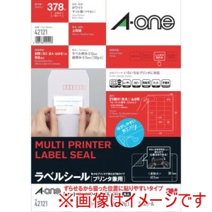 スリーエム 3M スリーエム 3M 42121 エーワン ラベルシール プリンタ兼用  ずらせるから狙った位置に貼りやすいタイプ  剥がしやすい  角丸 A4判 21面 四辺余白付 18シート