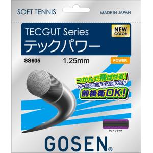 ゴーセン GOSEN ゴーセン テックガット テックパワー クリアブラック SS605CB GOSEN