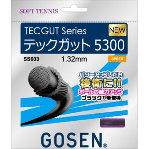 ゴーセン GOSEN ゴーセン ソフトテニス ストリングス テックガット5300ブラック SS603BK GOSEN