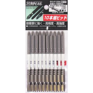 新亀製作所 サンフラッグ SUNFLAG サンフラッグ BXV-2100M 段付スーパースリムトーションビット10本入り 2X100 新亀製作所 SUNFLAG