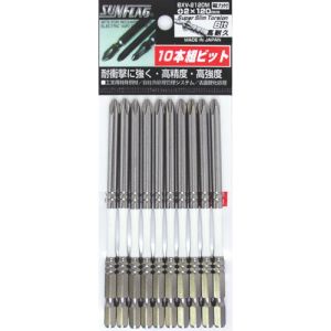新亀製作所 サンフラッグ SUNFLAG サンフラッグ BXV-2120M 段付スーパースリムトーションビット10本入り 2X120 新亀製作所 SUNFLAG