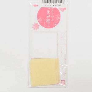 パナミ  Panami パナミ 京ちりめん つまみ細工 カット済み生地 無地2色セット 白 クリーム TM-12 Panami PAN-TM12 タカギ繊維