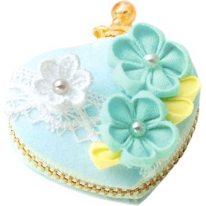 パナミ  Panami パナミ つまみ細工 ハート型マカロンコインケース ミントブルー 製作キット CO-28 Panami CO28 タカギ繊維