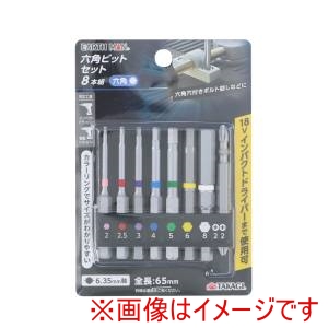 高儀 高儀 六角軸六角ビットセット 8本組