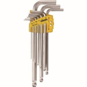 ベッセル VESSEL ベッセル 8309BP 本締めボールポイントレンチ9本組 8309BP 対辺1.5、2、2.5、3、4、5、6、8、10 VESSEL