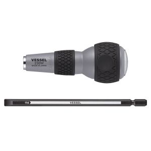 ベッセル VESSEL ベッセル 230W-6 ボールグリップ差替貫通ドライバー VESSEL