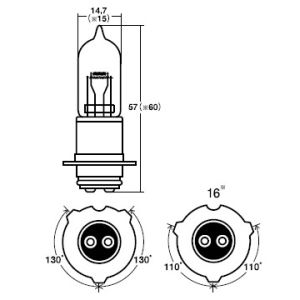 スタンレー電気 STANLEY スタンレー 14-0348 ハロゲンバルブ 12V 40/40W T15 STANLEY