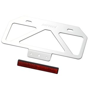 デイトナ DAYTONA デイトナ 99661 軽量ナンバープレートスタビライザー リフレクター付き クリアー Mサイズ 原付用山型 DAYTONA