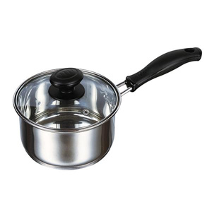 パール金属 パール金属 レシェンテ 3層底 ガラス蓋付 片手鍋 14cm H-1048