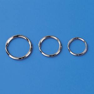 日本緑十字社 緑十字 137150 二重リング キーリング 金具15 内径21.6mm Φ 10個組 スチール製