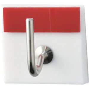 日本緑十字社 緑十字 302001 キーハンガー 赤 30×33mm 裏面テープ付 アクリル製 キーハンガー1R 1