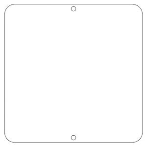 日本緑十字社 緑十字 133012 道路標識 構内用 白無地タイプ 道路60-B 600×600mm スチール