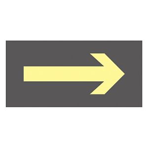 日本緑十字社 緑十字 82901 船舶用蓄光標識 →矢印 船1901 55×110mm エンビ