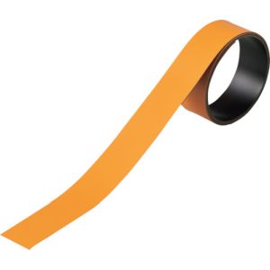 日本緑十字社 緑十字 312045 テープ状カラーマグネット オレンジ マグネ25YR 25mm 幅×1m×0.8mm