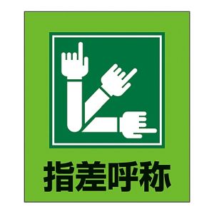 日本緑十字社 緑十字 99029 イラストステッカー標識 指差呼称 GK-29 120×100mm 5枚組 PET