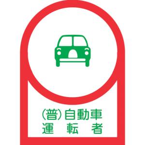 日本緑十字社 緑十字 233038 ヘルメット用ステッカー 普 自動車運転者 HL-38 35×25mm 10枚組 オレフィン