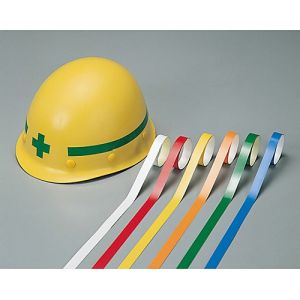 日本緑十字社 緑十字 235112 ヘルメット用ラインテープ 青 HLM-F 大 15幅×700mm 10本組 無反射タイプ