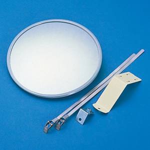 日本緑十字社 緑十字 276031 小型カーブミラー グレー 壁丸30S 310mm Φ 取付金具付 ガラス製
