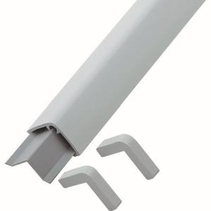 日本緑十字社 緑十字 246072 コーナー用ガードパッド グレー GPS-GL 65×65×1000mm ビス6個付