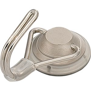 日本緑十字社 緑十字 313006 強磁力マグネットフック シルバー MF-836S 24mm Φ 耐荷重3kg スチール製