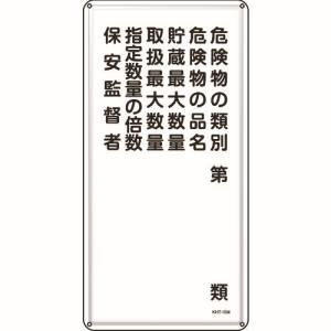 日本緑十字社 緑十字 53116 消防 危険物標識 危険物の類別 保安監督者 KHT-16M 600×300mm スチール