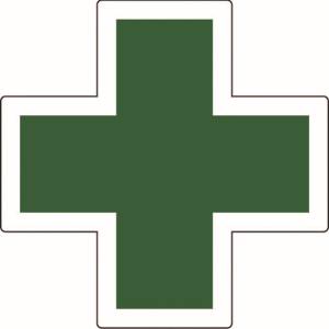 日本緑十字社 緑十字 233131 ヘルメット用ステッカー マーク HL-131 34×34mm 5枚組 反射タイプ