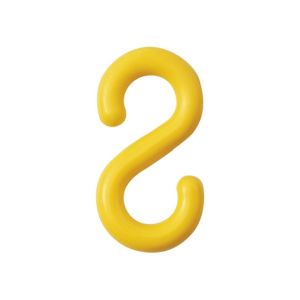 日本緑十字社 緑十字 284123 S字フック 黄 PF-6Y 線径6mm Φ 21×39.5mm 2個組 樹脂製