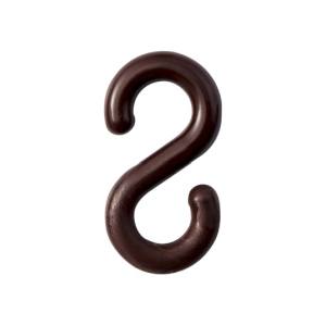 日本緑十字社 緑十字 284126 S字フック 茶 PF-6BR 線径6mm Φ 21×39.5mm 2個組 樹脂製