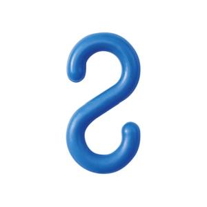 日本緑十字社 緑十字 284125 S字フック 青 PF-6BL 線径6mm Φ 21×39.5mm 2個組 樹脂製