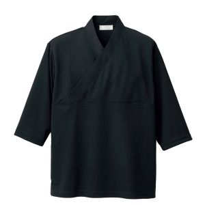 アイトス アイトス HS2900-010-3L きもの衿ニットシャツ 男女兼用 ブラック 3Lサイズ