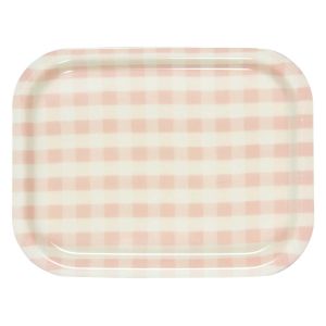 橋本達之助工芸 タツクラフト 橋本達之助工芸 Rトレー ミルキーチェック M ピンク ノンスリップ加工 タツクラフト