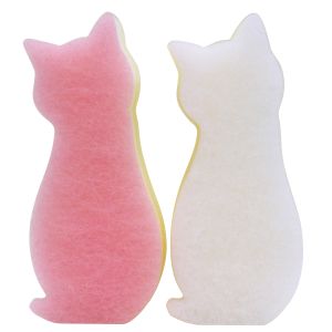 ワイズ Ys ワイズ 抗菌ソフト キッチンスポンジ ねこ 2個組 AS-004 ASSO CARAful