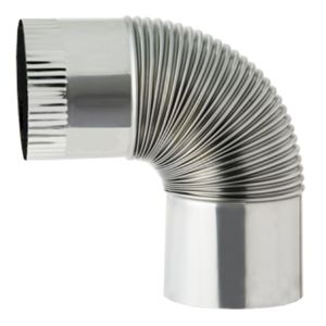 ホンマ製作所 ホンマ製作所 12044 ステンレス エビ曲90度 ハゼ折り煙突 シングル 煙突径φ120mm