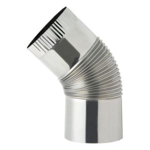 ホンマ製作所 ホンマ製作所 12182 ステンレス エビ曲45度 ハゼ折り煙突 シングル 煙突径φ106mm