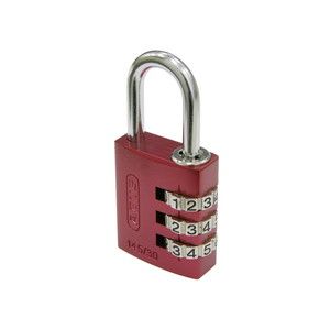 アバス ABUS アバス 145-30 ナンバー可変式南京錠 30mm レッド ABUS
