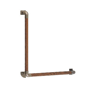 シロクマ シロクマ BR-513 L形丸棒手すり アンバー Mオーク