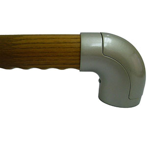 シロクマ シロクマ BR-519 ダエン手すりディンプル 600mm シルバー Lオーク