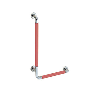 シロクマ シロクマ BR-871L 革巻き手すりL形 左 コーラルピンク 鏡面磨