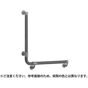 シロクマ シロクマ BR-517L L形丸棒手すり 左 600×600 シルバー Lオーク