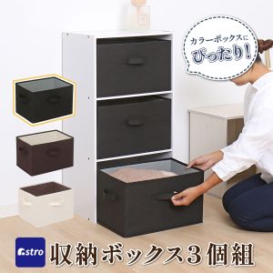 アストロ アストロ 収納ボックス ブラック 3個組 606-64
