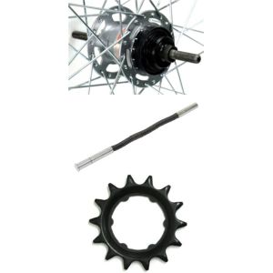 アサヒサイクル ASAHICYCLE アサヒサイクル TB2R6 ステンレスリム 後輪 内装3段 ローラーブレーキ仕様 14Tギア付き ロッド棒付き 軸長:191mm