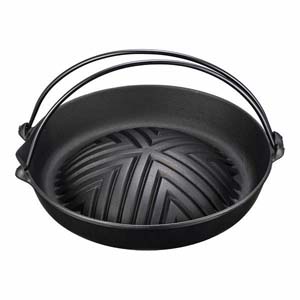 岩鋳 岩鋳 焼肉ジンギスカン鍋 ツル付 29cm 23006