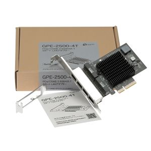 プラネックス PLANEX プラネックス GPE-2500-4T PCIeバス対応 2.5GBASE-T LAN 4ポートアダプター