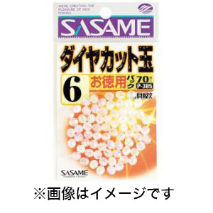 ささめ針 SASAME ささめ針 道具屋 徳用ダイヤカット クリスタル 8号 P-385