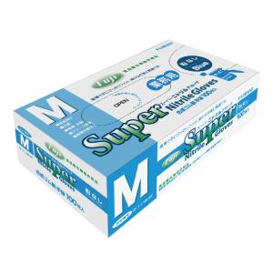 尚美堂 フジナップ スーパーニトリルグローブ 粉無 青 Mサイズ 100枚入 尚美堂