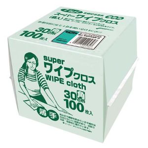 尚美堂 フジナップ スーパーワイプクロス 30cm 角 100枚入 グリーン 尚美堂